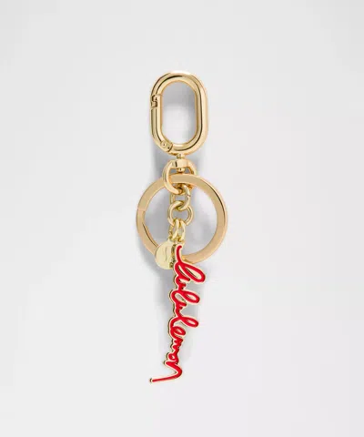 Lululemon Metal Script Keychain