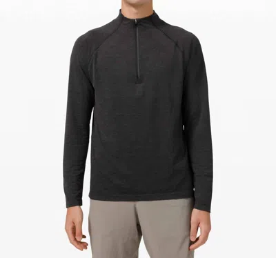Lululemon Metal Vent Tech 1/2 Zip 2.0 Sweater In Dark Coal/black In Multi