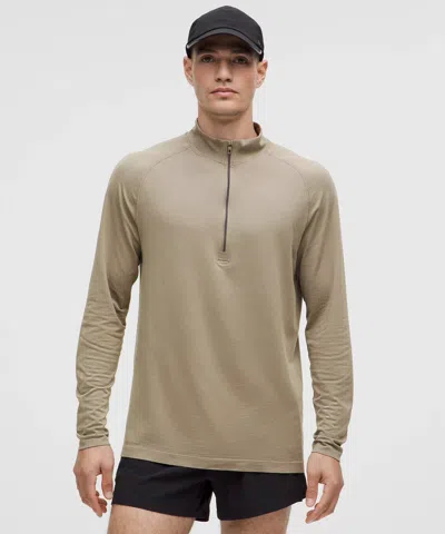 Lululemon Metal Vent Tech Slim-fit Stretch-jersey Half-zip Top In Green