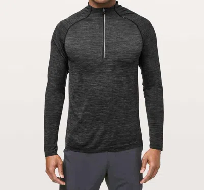Lululemon Metal Vent Tech Half Zip 2.0 Sweater In Dark Coal/black In Gray