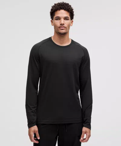 Lululemon Metal Vent Tech Long-sleeve Shirt Glow Stripe In Black
