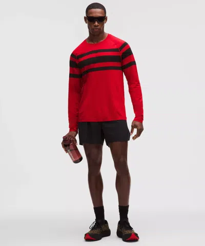Lululemon Metal Vent Tech Long-sleeve Shirt In Red