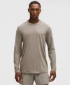 Lululemon Mile Maker Merino Wool-blend Long-sleeve Shirt In Gray