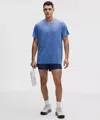Lululemon Mile Maker Ripstop Lined Short 4" In Blue