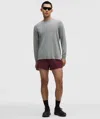 Lululemon Mile Maker Ripstop Lined Short 4" In Burgundy
