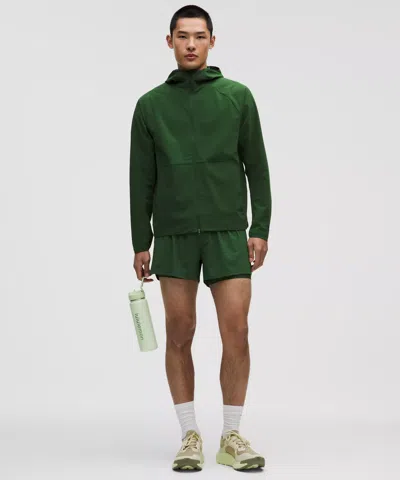 Lululemon Mile Maker Ripstop Lined Short 4" In Green