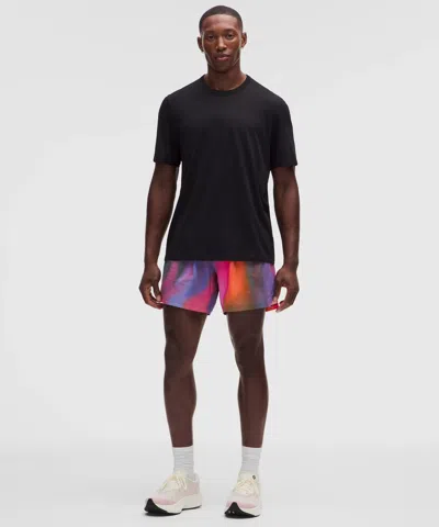 Lululemon Mile Maker Ripstop Lined Short 6" In Animal Print