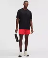 Lululemon Mile Maker Ripstop Lined Short 6" In Red