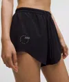 Lululemon Mile Maker Run Crew Graphic Woven High-rise Short 3"