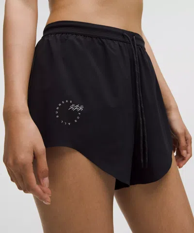 Lululemon Mile Maker Run Crew Graphic Woven High-rise Short 3"