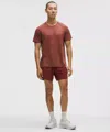 Lululemon Mile Maker Run Crew Ripstop Lined Short 6" In Red