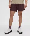 Lululemon Mile Maker Run Crew Ripstop Lined Short 6" In Burgundy