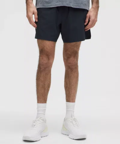 Lululemon Mile Maker Run Crew Ripstop Lined Short 6" In Black