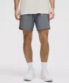 Lululemon Mile Maker Run Crew Ripstop Lined Short 6" In Gray