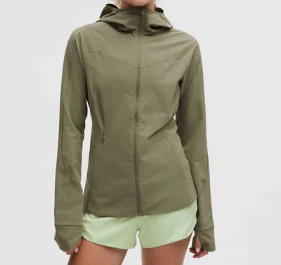 Lululemon Mist Over Windbreaker Jacket In Bay Leaf In Green