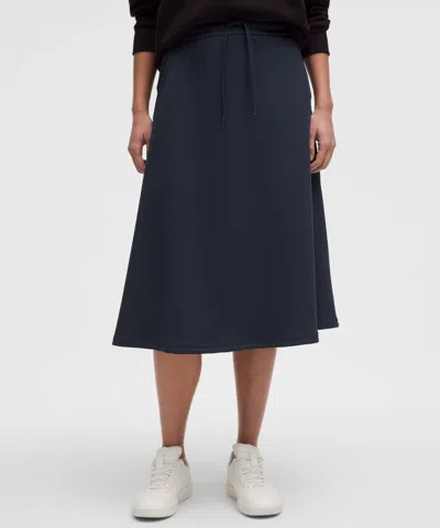 Lululemon Modal-blend High-rise A-line Midi Skirt In Blue