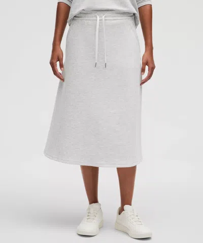 Lululemon Modal-blend High-rise A-line Midi Skirt In Gray