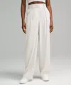 Lululemon Modal-blend Pleated High-rise Trousers Regular In White