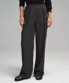 Lululemon Modal-blend Pleated High-rise Trousers Regular In Black
