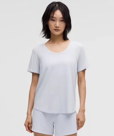 Lululemon Modal-silk Twist-back Short-sleeve Shirt In Gray