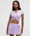 Lululemon Modal-silk Twist-front Cropped T-shirt