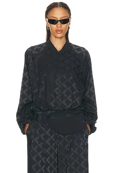 Lululemon Monogram Satin Track Jacket In Animal Print