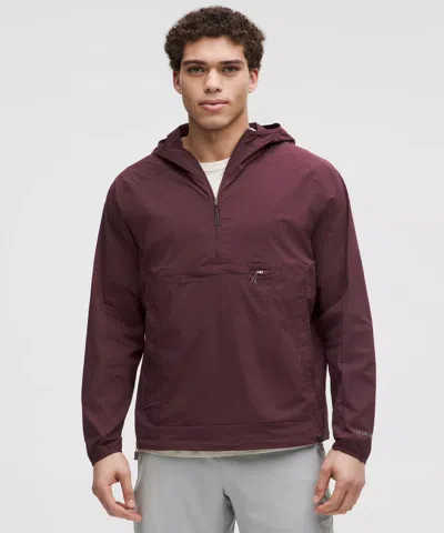Lululemon Multi-pocket Running Anorak In Burgundy