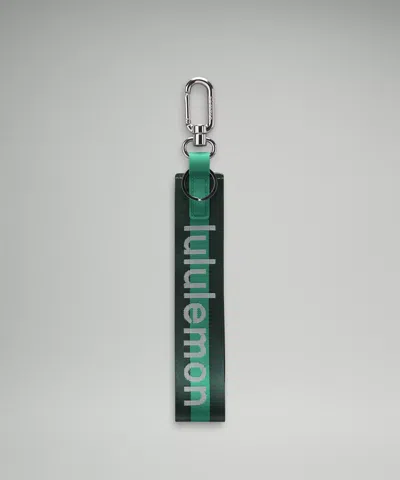 Lululemon Never Lost Keychain Wordmark In Green