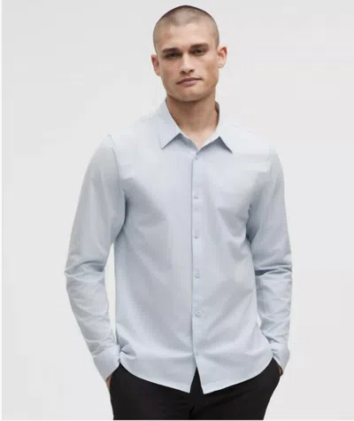 Lululemon New Venture Classic Fit Long Sleeve Shirt In Starch Blue In White