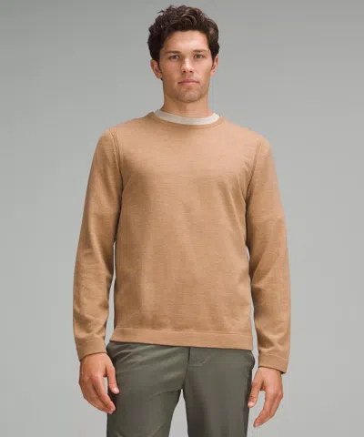 Lululemon New Venture Crewneck Sweater In Brown