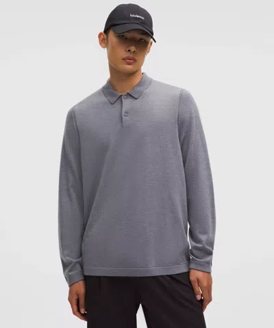 Lululemon New Venture Long-sleeve Knit Polo Shirt