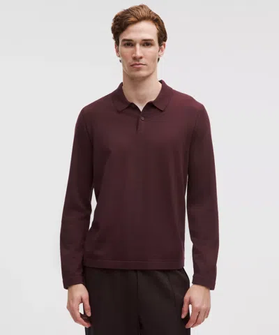 Lululemon New Venture Long-sleeve Knit Polo Shirt