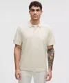 Lululemon New Venture Short-sleeve Knit Polo Shirt In Gray