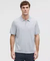 Lululemon New Venture Short-sleeve Knit Polo Shirt In Gray