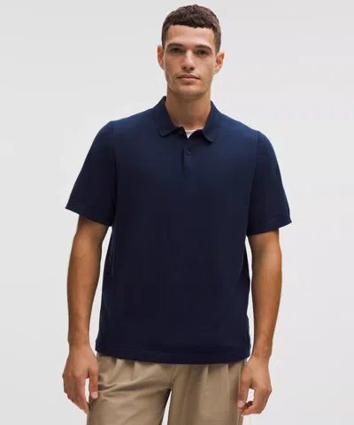 Lululemon New Venture Short-sleeve Knit Polo Shirt
