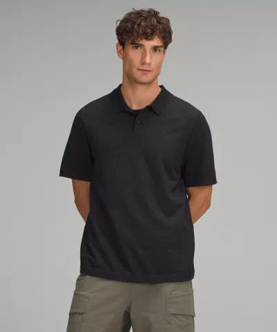 Lululemon New Venture Short-sleeve Knit Polo Shirt