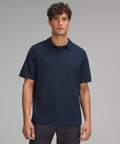 Lululemon New Venture Short-sleeve Knit Polo Shirt