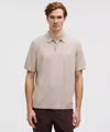 Lululemon New Venture Short-sleeve Knit Polo Shirt In Neutral