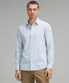 Lululemon New Venture Slim-fit Long-sleeve Shirt In Blue