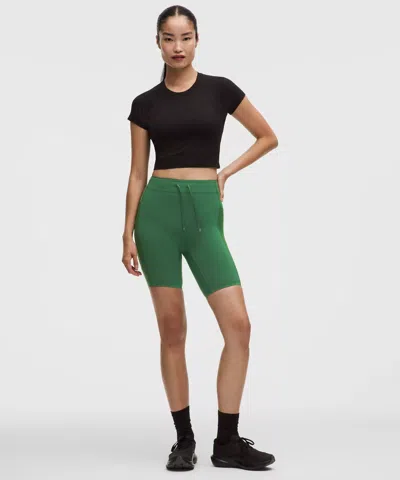Lululemon No Line High-rise Running Short 8" In Green