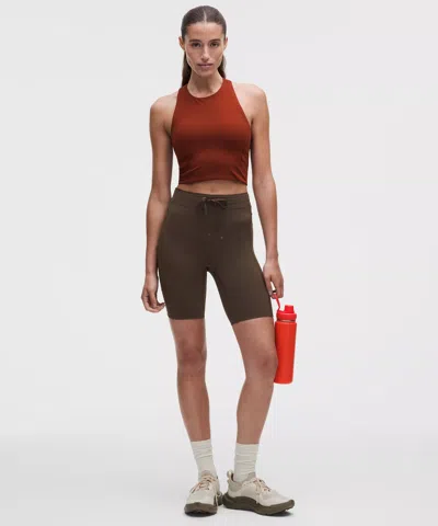 Lululemon No Line High-rise Running Short 8" In Green
