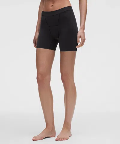 Lululemon Nulu Added Absorbency Extra-high-rise Shortie Underwear 5" In Black