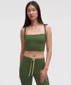 Lululemon Nulu Cropped Tank Top In Green