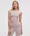 Lululemon Nulu High-neck Mesh-hem Tank Top