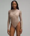 Lululemon Nulu Mesh Long-sleeve Crewneck Bodysuit