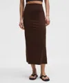 Lululemon Nulu Slim-fit High-rise Maxi Skirt In Brown