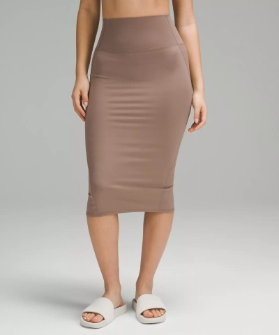 Lululemon Nulu Slim-fit High-rise Skirt In Brown