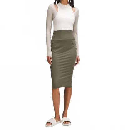 Lululemon Nulu Slim-fit High-rise Skirt In Army Green