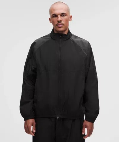Lululemon Nylon Oversized Track Jacket In Black