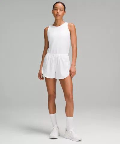 Lululemon Open-back Running Romper 3" In White